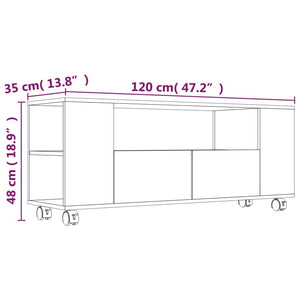 Mobile Porta TV Grigio 120x35x43 cm in Truciolato cod mxl 33938