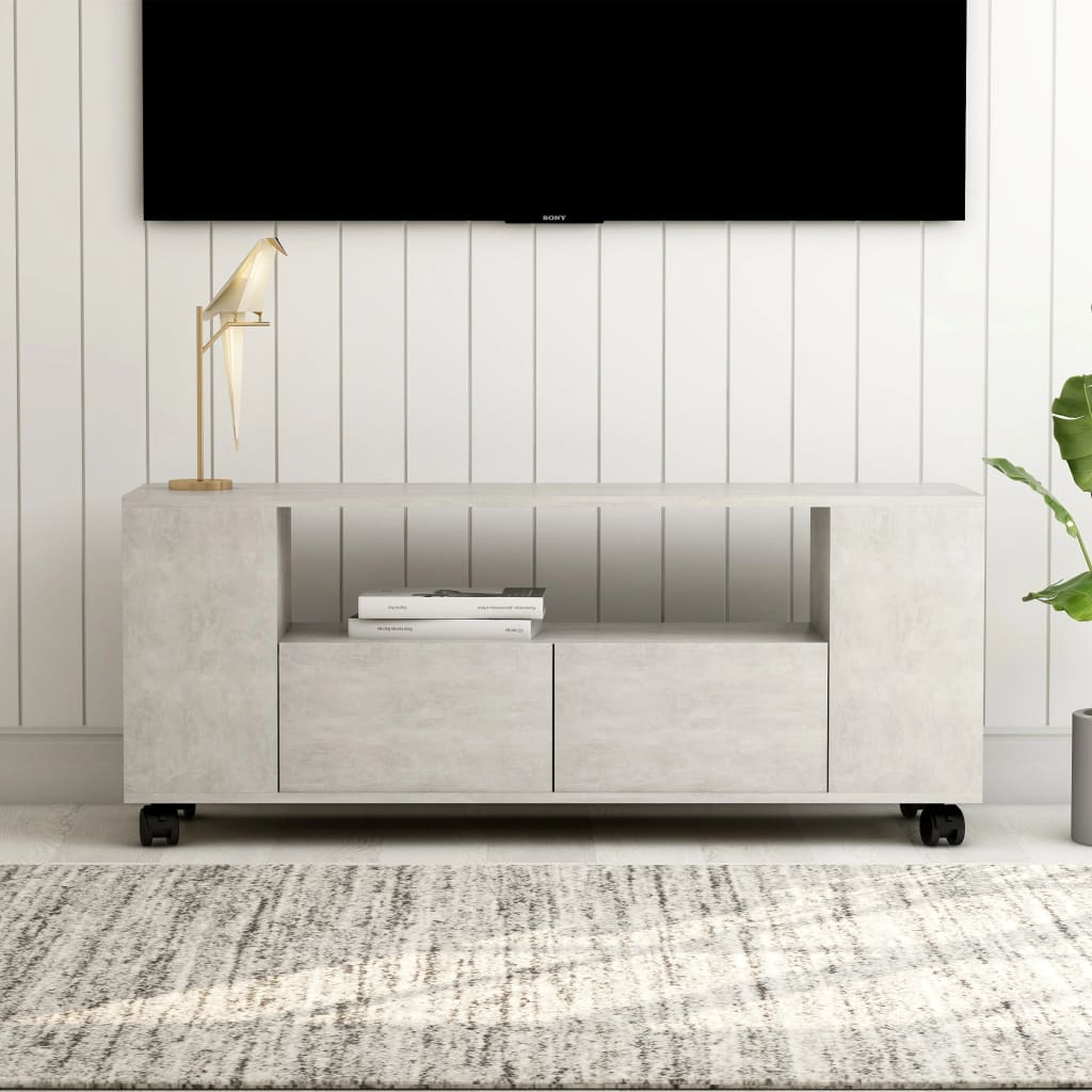 Mobile Porta TV Grigio Cemento 120x35x43 cm in Truciolato cod mxl 17253