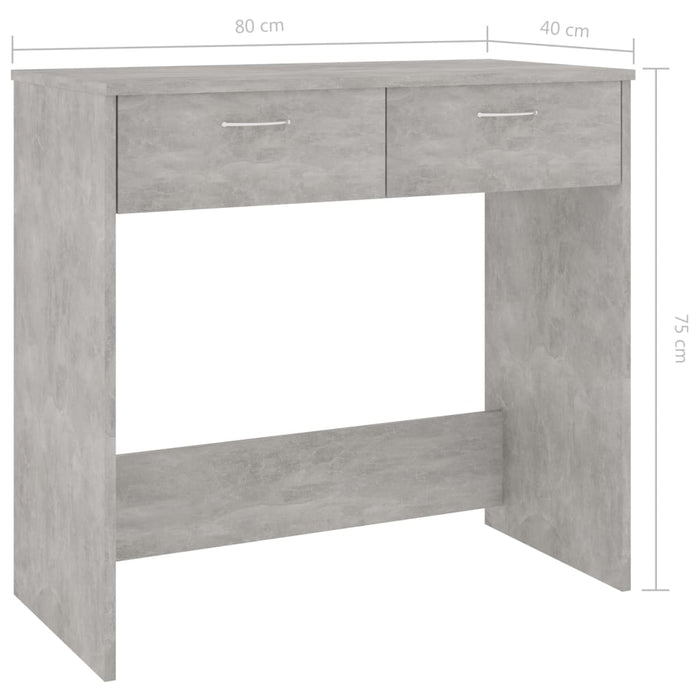 Scrivania Grigio Cemento 80x40x75 cm in Truciolato 801359