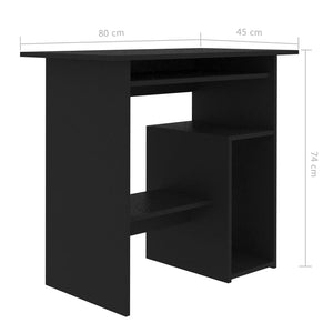 Scrivania Nera 80x45x74 cm in Truciolato cod mxl 74489