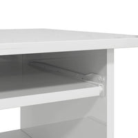 Scrivania Bianco Lucido 80x45x74 cm in Legno Multistrato 801370