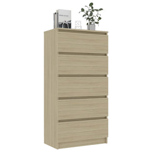 Credenza con Cassetti Rovere Sonoma 60x35x121 cm in Truciolato cod 11471