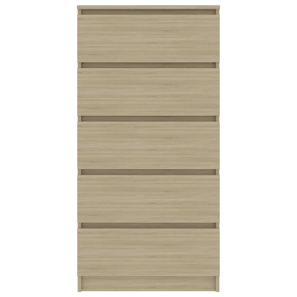 Credenza con Cassetti Rovere Sonoma 60x35x121 cm in Truciolato cod 11471