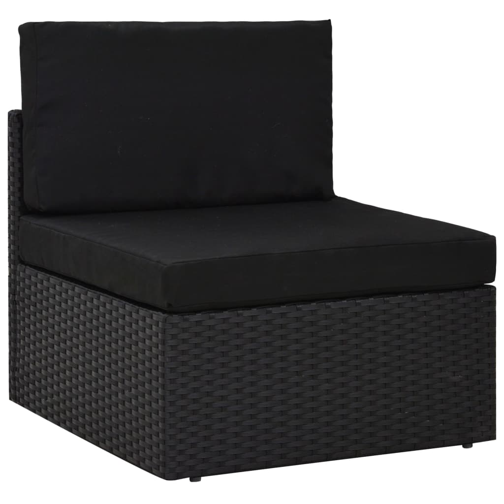 Set Divani da Giardino 2 pz in Polyrattan Nero cod mxl 63740