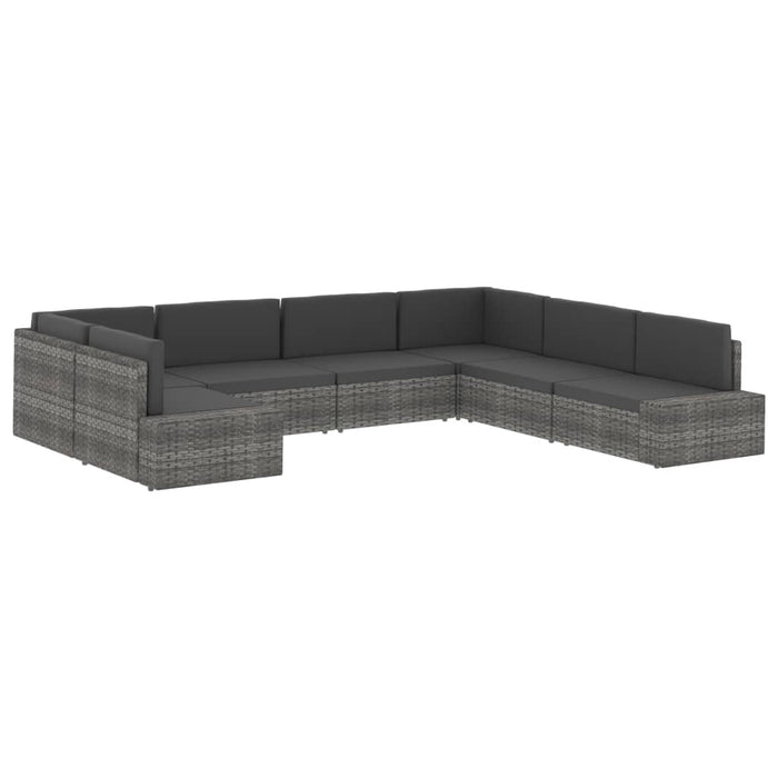 Divano ad Angolo Modulare Bracciolo Sinistro Polyrattan Marrone 49509