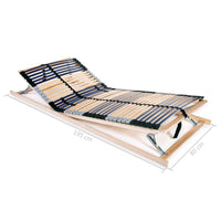 Reti a Doghe 2 pz 7 Zone con 42 Doghe in Legno 80x200 cm