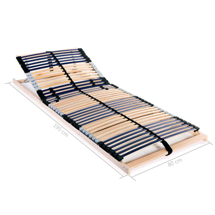 Reti a Doghe 2 pz 7 Zone con 42 Doghe in Legno 80x200 cm cod mxl 60593