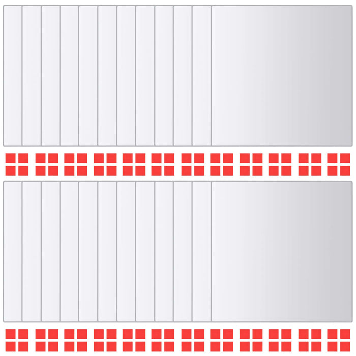 Piastrelle a Specchio 48 pz Quadrate in Vetro cod mxl 67886
