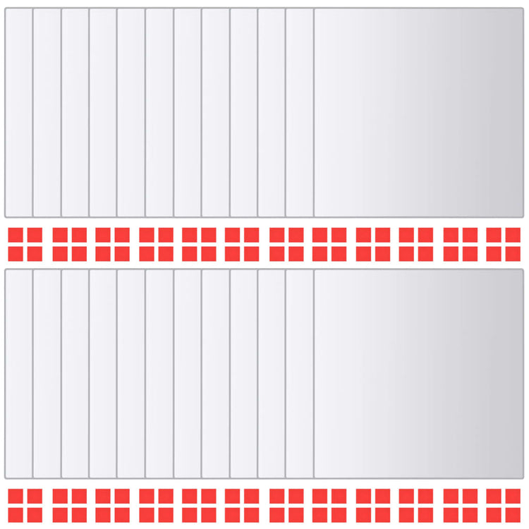 Piastrelle a Specchio 48 pz Quadrate in Vetro