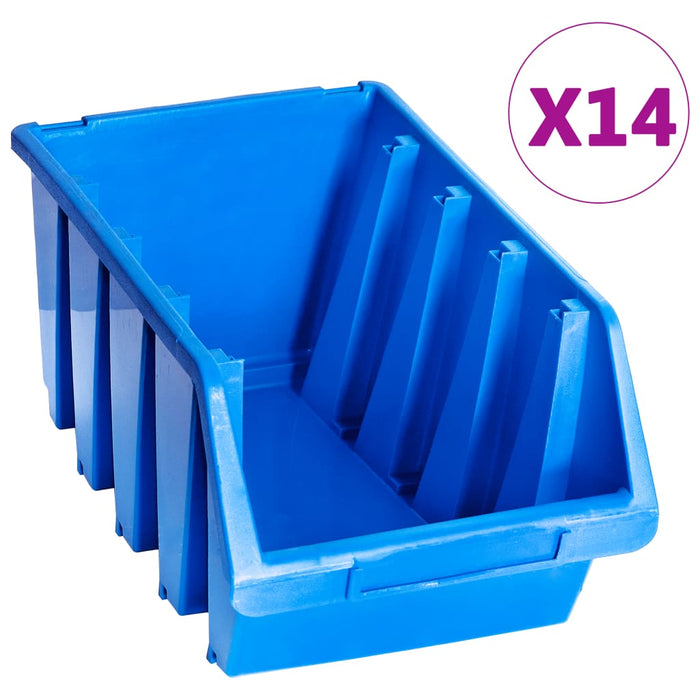 Contenitori Impilabili 14 pz Blu in Plasticacod mxl 86613