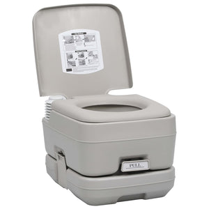 WC Portatile per Campeggio Grigio 10+10 L 30136