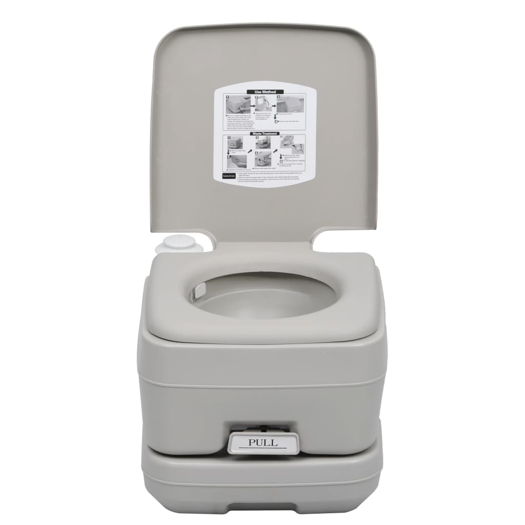 WC Portatile per Campeggio Grigio 10+10 L 30136