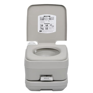 WC Portatile per Campeggio Grigio 10+10 L 30136