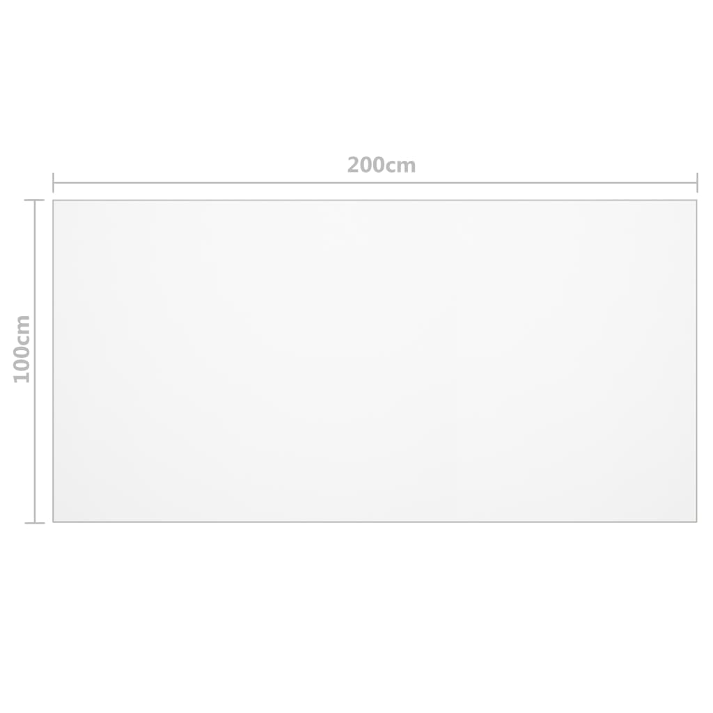 Protezione Tavolo Trasparente 200x100 cm 1,6 mm PVC 288271