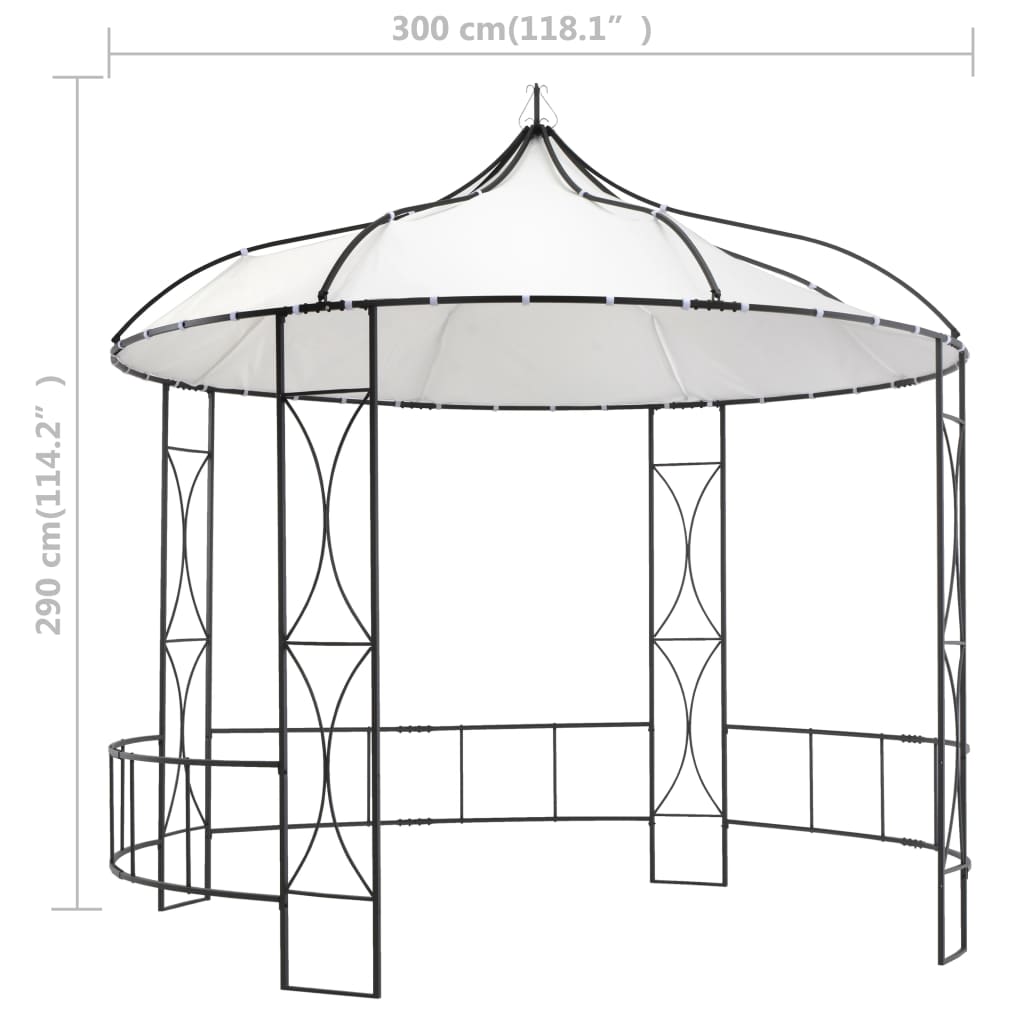 Gazebo 300x290 cm Bianco Rotondo cod mxl 66300