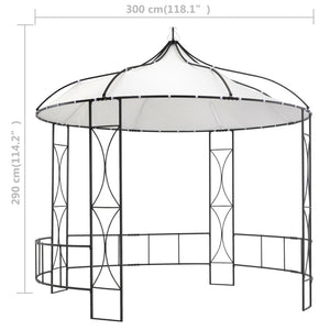 Gazebo 300x290 cm Bianco Rotondo cod mxl 66300