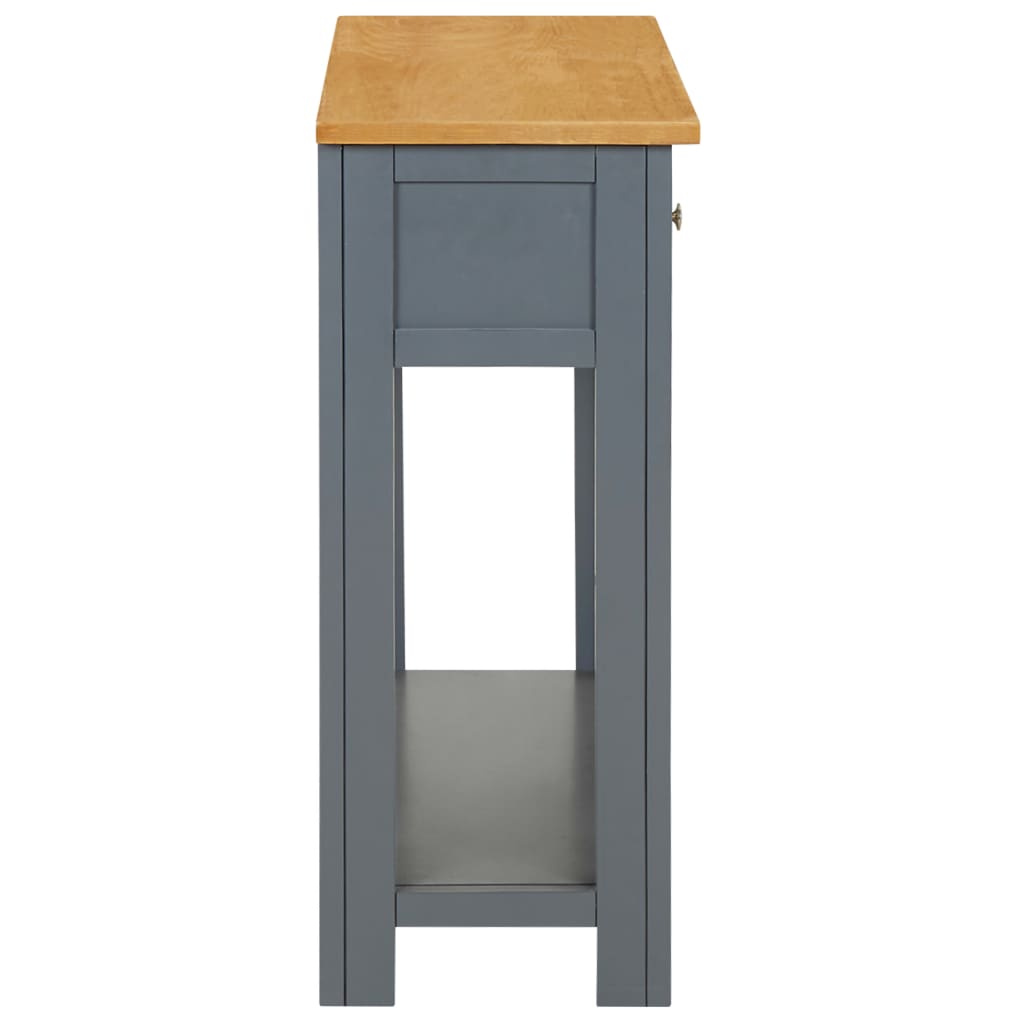 Tavolo Consolle 83x30x73 cm in Legno Massello di Rovere 288638