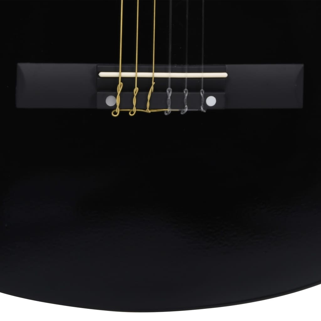 Chitarra Classica per Principianti Nera 4/4 39" in Tiglio 70110