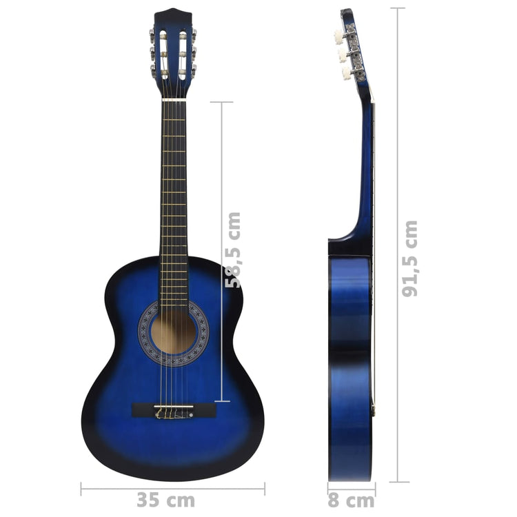 Chitarra Classica per Principianti e Bambini Blu 3/4 36" 70116