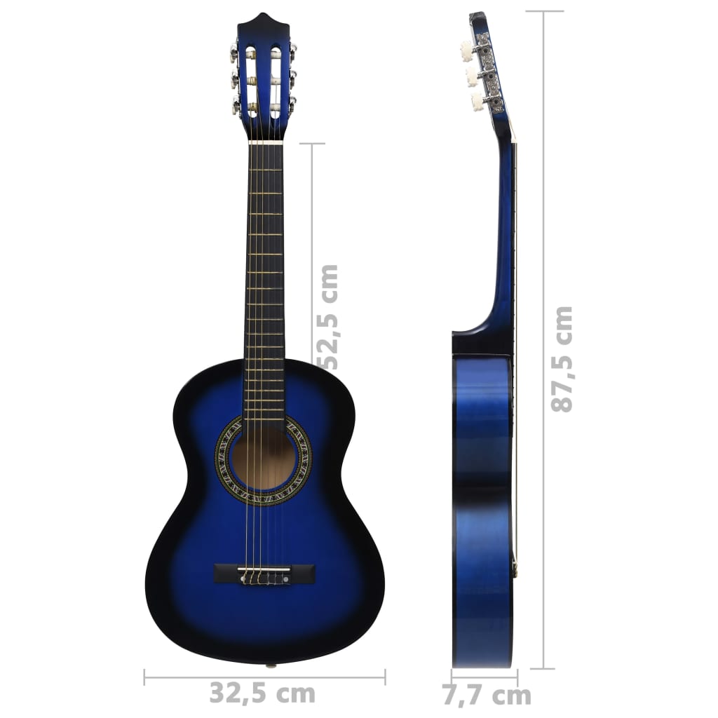 Chitarra Classica per Principianti e Bambini Blu 1/2 34" 70124