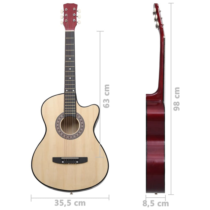 Chitarra Acustica Western con 6 Corde 38" in Legno di Tiglio 70130