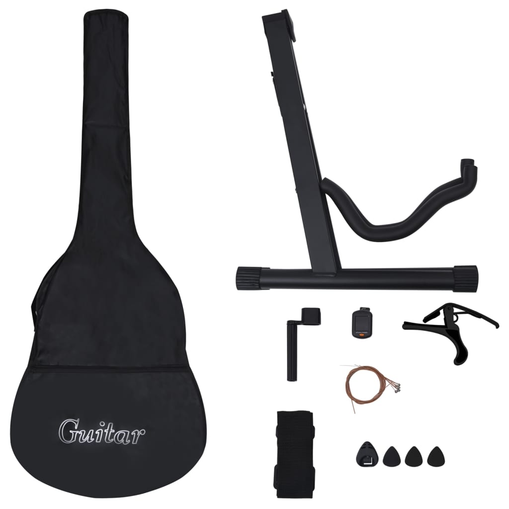 Set Chitarra Acustica Western 12 pz con 6 Corde 38"     cod mxl 70959