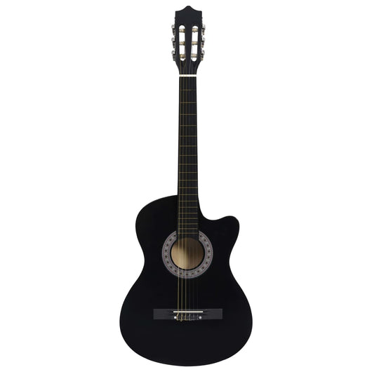 Chitarra Classica Cutaway Western con 6 Corde Nera 38"cod mxl 121404