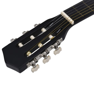 Chitarra Classica Cutaway Western con 6 Corde Nera 38" 70132