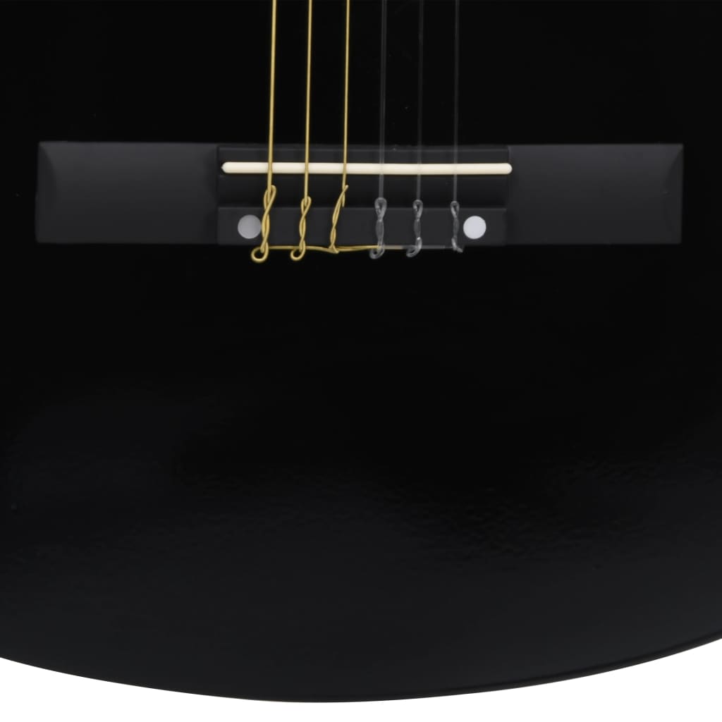 Chitarra Classica Cutaway Western con 6 Corde Nera 38" 70132