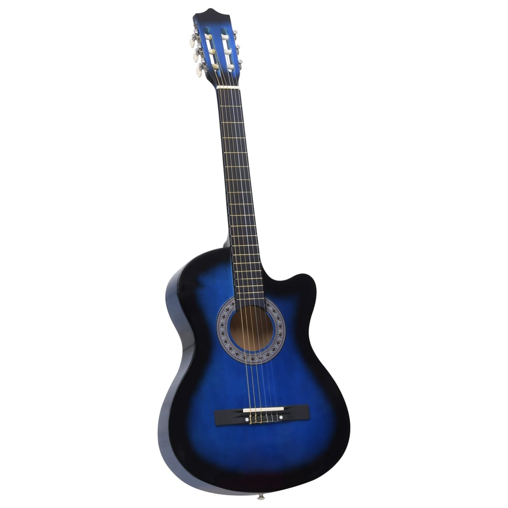 Chitarra Classica Cutaway Western 6 Corde 38" Blu Ombreggiato     cod mxl 75258