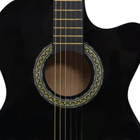 Chitarra Classica Western con Equalizzatore e 6 Corde Nera 70138