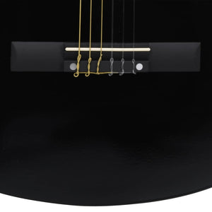 Chitarra Classica Western con Equalizzatore e 6 Corde Nera 70138