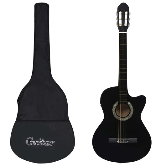 Set Chitarra Western 12 pz con Equalizzatore e 6 Corde Nera 70139