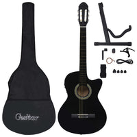 Set Chitarra Western 12 pz con Equalizzatore e 6 Corde Nera 70139