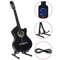 Set Chitarra Western 12 pz con Equalizzatore e 6 Corde Nera 70139