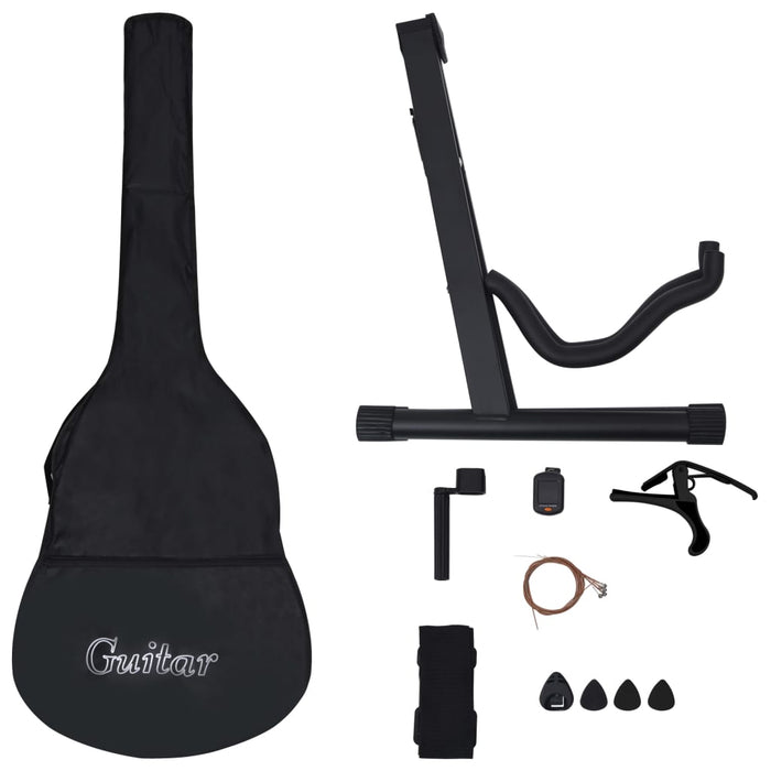 Set Chitarra Western 12 pz con Equalizzatore e 6 Corde Nera 70139