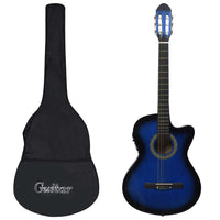 Set Chitarra Western 12 pz con Equalizzatore e 6 Corde Blu 70141