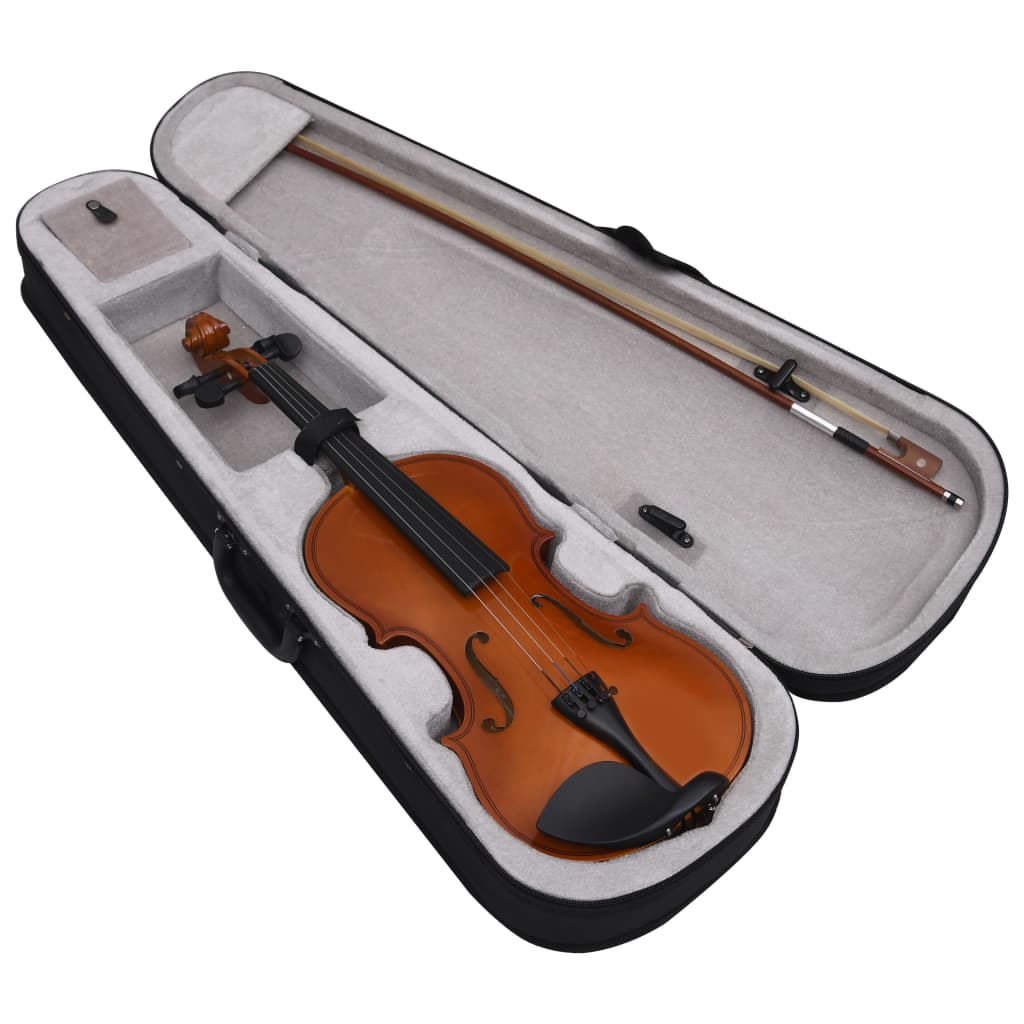 Set Completo Violino con Arco e Mentoniera Legno Scuro 4/4 70142