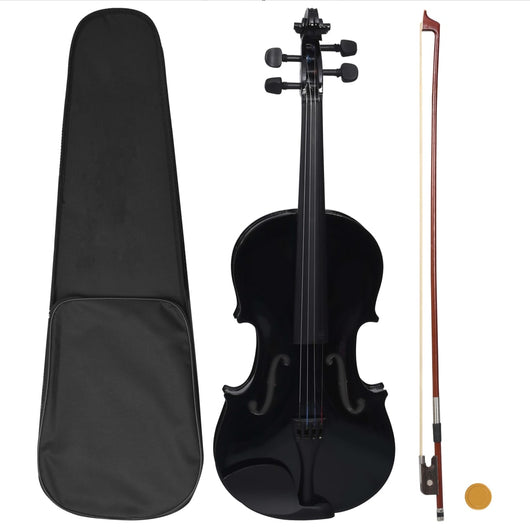 Set Completo Violino con Arco e Mentoniera Nero 4/4 70143