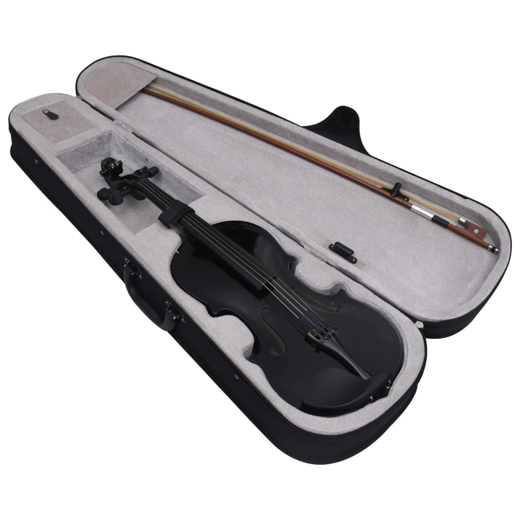 Set Completo Violino con Arco e Mentoniera Nero 4/4 70143