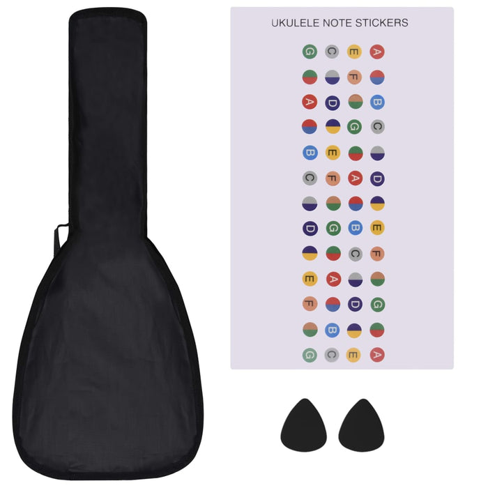 Set Ukulele Soprano con Borsa per Bambini Legno Scuro 21"     cod mxl 75869