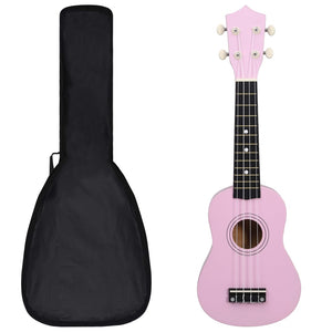 Set Ukulele Soprano con Borsa per Bambini Rosa 21" 70148