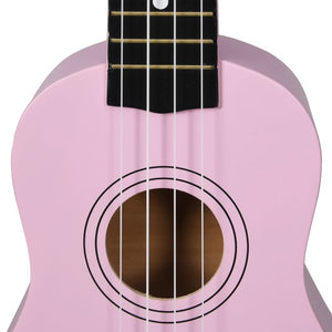 Set Ukulele Soprano con Borsa per Bambini Rosa 21" 70148