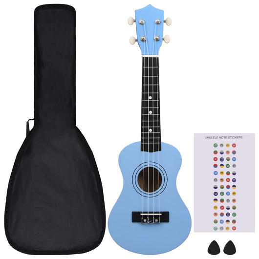 Set Ukulele Soprano con Borsa per Bambini Blu 21" 70149