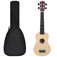 Set Ukulele Soprano con Borsa per Bambini Legno Chiaro 23" 70151