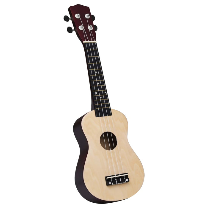 Set Ukulele Soprano con Borsa per Bambini Legno Chiaro 23" 70151