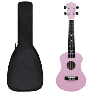 Set Ukulele Soprano con Borsa per Bambini Rosa 23" 70153