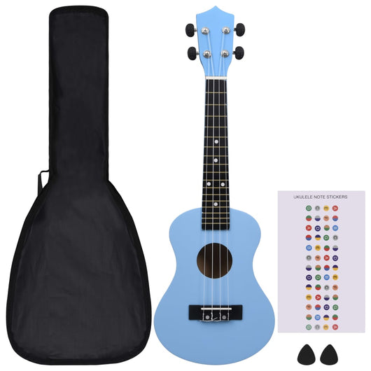 Set Ukulele Soprano con Borsa per Bambini Blu Baby 23" cod mxl 69465