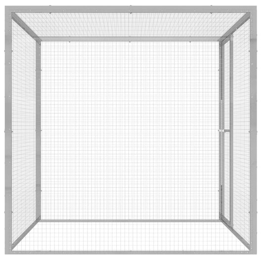 Gabbia per Gatti 1,5x1,5x1,5 m in Acciaio Zincato 146356