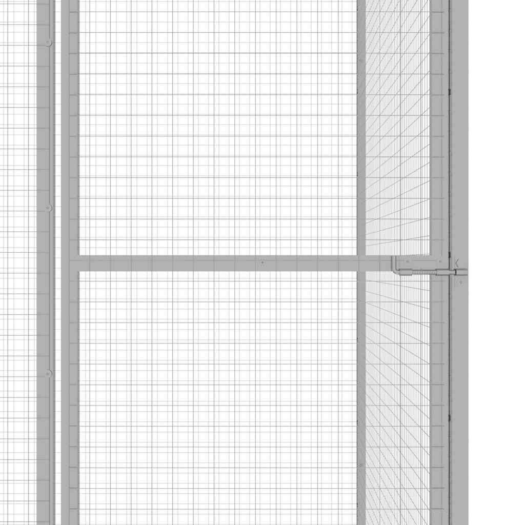 Gabbia per Gatti 1,5x1,5x1,5 m in Acciaio Zincato 146356